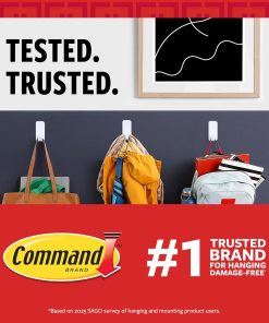 Alternative view of Command Large Utility Hooks. 7-Hooks. 12-Strips. Organize Damage-Free